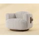 Tadeo Dove Cream Upholstered Swivel Arm Chair