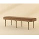 Nuvella Kona Camel Upholstered 60" Accent Bench