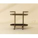 Bartlett Antique Brass Bar Cart