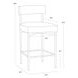Astellan Bravo Cognac Upholstered Counter Height Stool