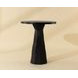 Kliff Black 34" Round Concrete Top Outdoor Bar Table