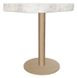 Delmont Cream and White 28" Free Form Concrete Top Outdoor Bistro Table