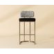 Larissa Bravo Black and Halton Birch Performance Fabric Bar Stool