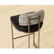 Larissa Bravo Black and Halton Birch Performance Fabric Bar Stool