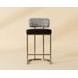 Larissa Bravo Black and Halton Birch Performance Fabric Counter Height Stool