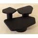 Detti Black Free Form Concrete Top Outdoor End Table