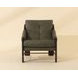 Rafferty Ludlow Dark Olive Leather Upholstered Lounge Chair