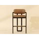 Cypress Ludlow Sesame Leather Upholstered Bar Stool