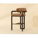 Cypress Ludlow Sesame Leather Upholstered Bar Stool