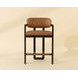 Cypress Ludlow Sesame Leather Upholstered Counter Height Stool