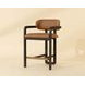 Cypress Ludlow Sesame Leather Upholstered Counter Height Stool