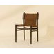 Nile Nubuck Caramel Leather Upholstered Dining Chair