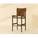 Nile Nubuck Caramel Leather Upholstered Bar Stool