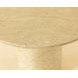 Rhenora Travertine Look 43" Round Concrete Top Outdoor Dining Table