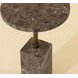 Mizani Dark Emperador Round Concrete Top Outdoor End Table