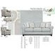 Grande Mist Gray Performance Fabric Accent Chair with 2 Throw Pillows
