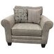 Vandy Heather Brown Upholstered Accent Chair with Throw Pillows