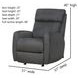 Primo Charcoal Rocker Recliner