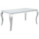 Carone White And Chrome 61" Dining Table