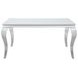 Carone White And Chrome 61" Dining Table