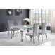 Carone White And Chrome 61" Dining Table