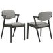 Stevie Brown Grey and Black Side Chair Set of 2