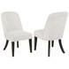 Leandro Cream Performance Fabric Side Chair Set of 2