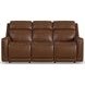 Alister Sedona Brown 82" Triple Power Glider Reclining Sofa with USB Charging and LED