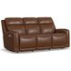 Alister Sedona Brown 82" Triple Power Glider Reclining Sofa with USB Charging and LED