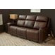 Alister Burnt Umber 82" Triple Power Glider Reclining Sofa with USB Charging and LED
