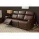 Alister Burnt Umber 82" Triple Power Glider Reclining Sofa with USB Charging and LED