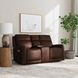 Alister Burnt Umber 71" Triple Power Glider Reclining Loveseat with Console and USB Charging