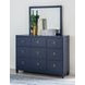 Summerland Inkwell Blue 6 Drawer Dresser