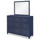 Summerland Inkwell Blue 6 Drawer Dresser