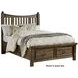 Maple Road Maple Syrup Slat Storage Poster Bedroom Set