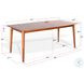 Cinnamon Mindi Medium Brown 72" Rectangular Dining Table