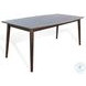 Rustic Refined Dark Brown Mid Century Wood Rectangular Dining Room Set