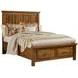 Maple Road Antique Amish King Mansion Storage Panel Bed