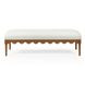 Oodle Cream Performance Fabric Upholstered Accent Bench