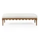 Oodle Cream Performance Fabric Upholstered Accent Bench