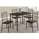 Black Metal 5 Piece Dining Room Set