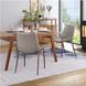 Magnus Gray Dining Chair with Matte Brown Legs Set Of 2