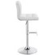 Lenny Chrome And White Adjustable Height Bar Stool Set of 2