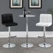 Lenny Chrome And White Adjustable Height Bar Stool Set of 2