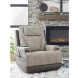4Z Relax Retreat Sand Performance Fabric Power Lift Recliner