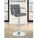 Palomar Grey And Chrome Adjustable Height Bar Stool