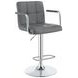 Palomar Grey And Chrome Adjustable Height Bar Stool
