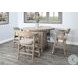 Coastal Cove Natural 54" Round Counter Height Dining Table with Storage