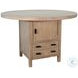 Coastal Cove Natural 54" Round Counter Height Dining Table with Storage