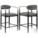 Tina Dark Gray Upholstered Counter Height Stool Set Of 2